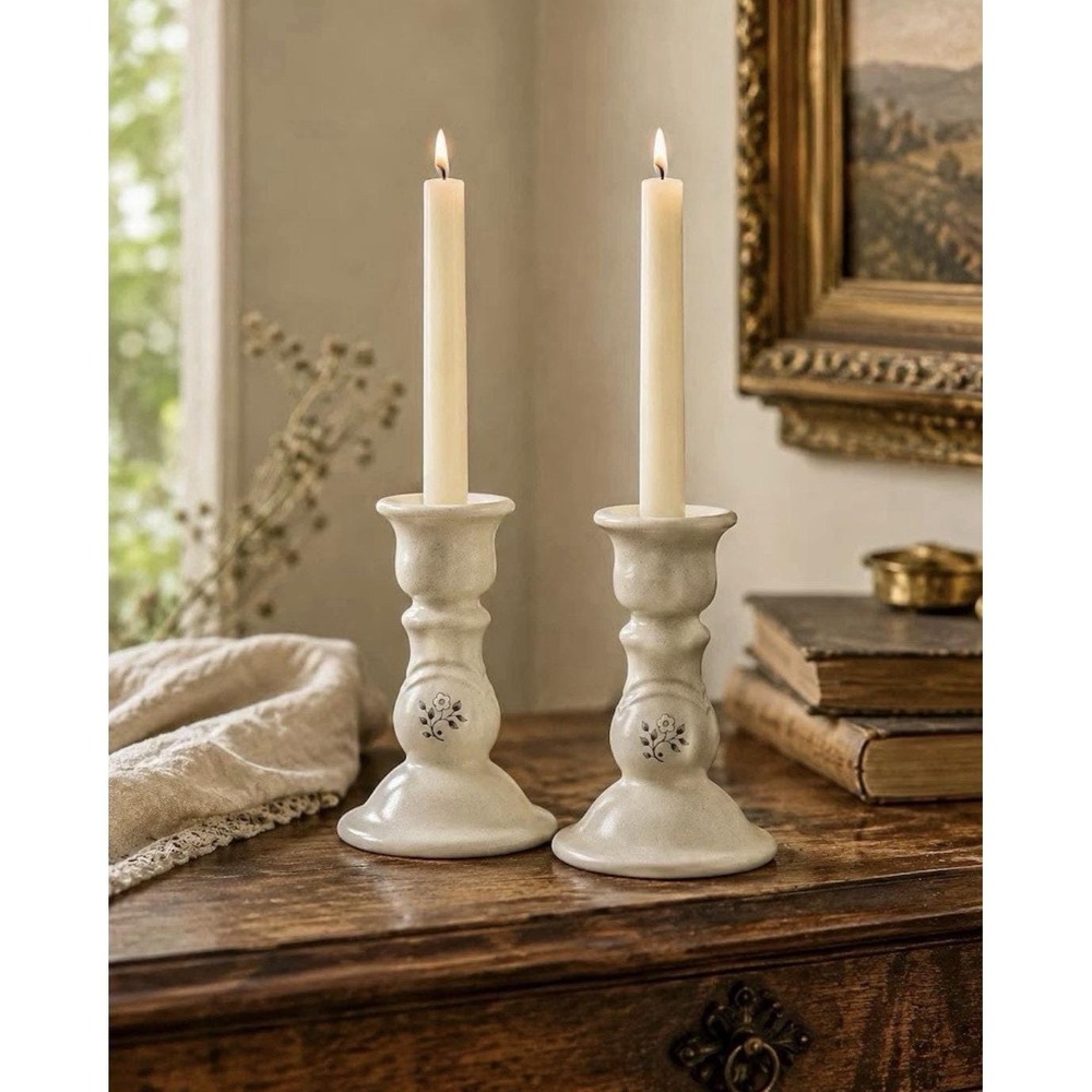 Pfaltzgraff Vintage Heirloom‎ Pattern 5" Candlestick Holders Set of 2 Retired